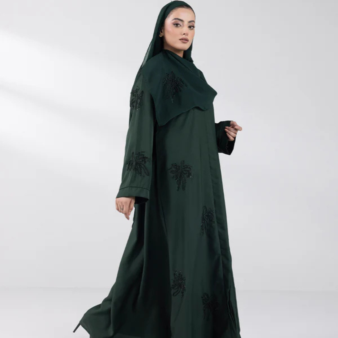 Hand Embellished Abaya Set